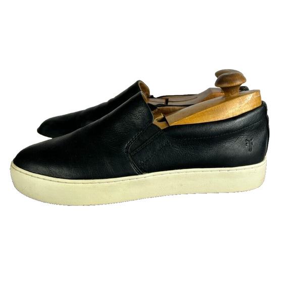 Frye Shoes Womens 9 Leather Slip On Webster Loafers Tennis Black Lightweight - Picture 1 of 14